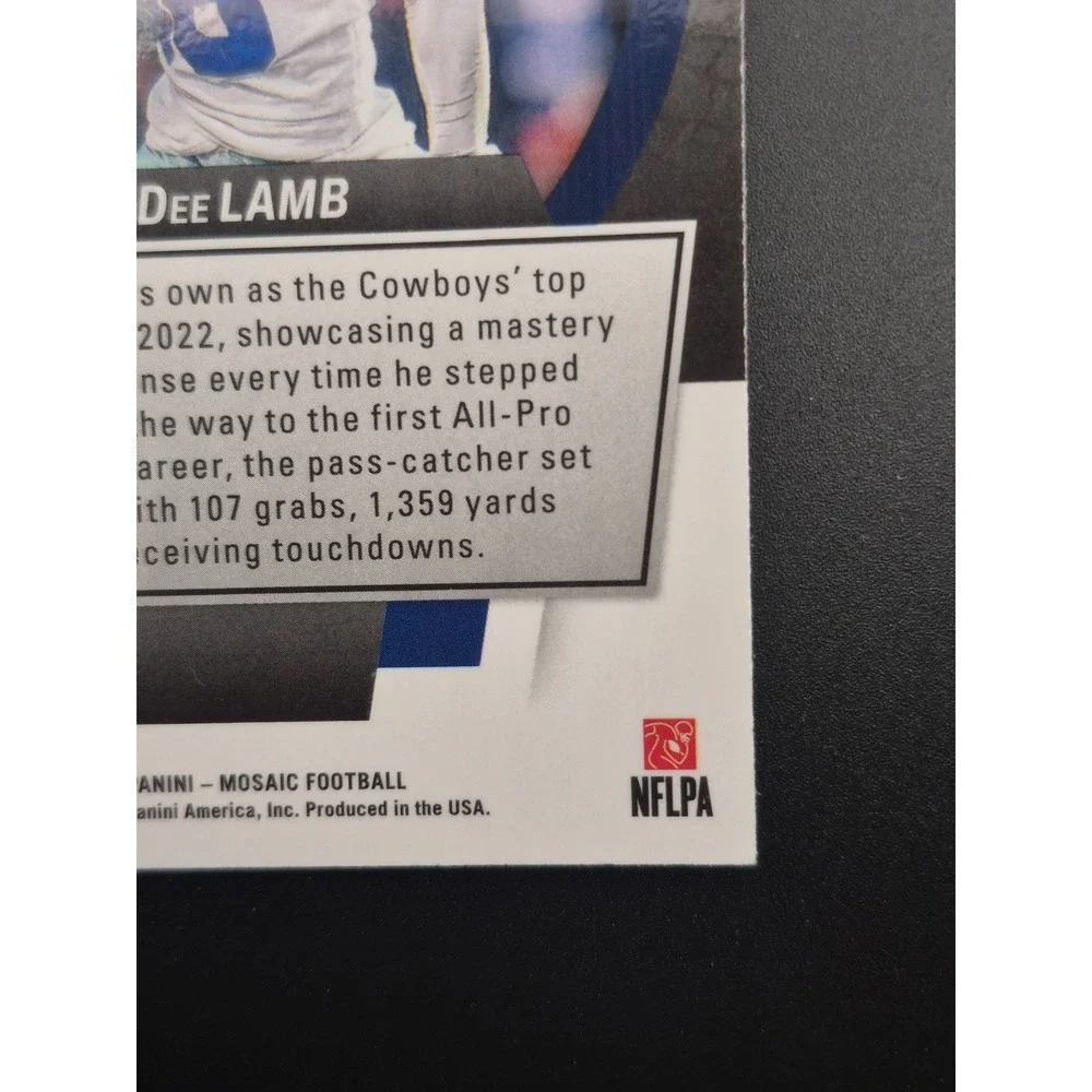 2023 Panini Mosaic CeeDee Lamb #MM-10  No Huddle Silver Disco Prizm Cowboys